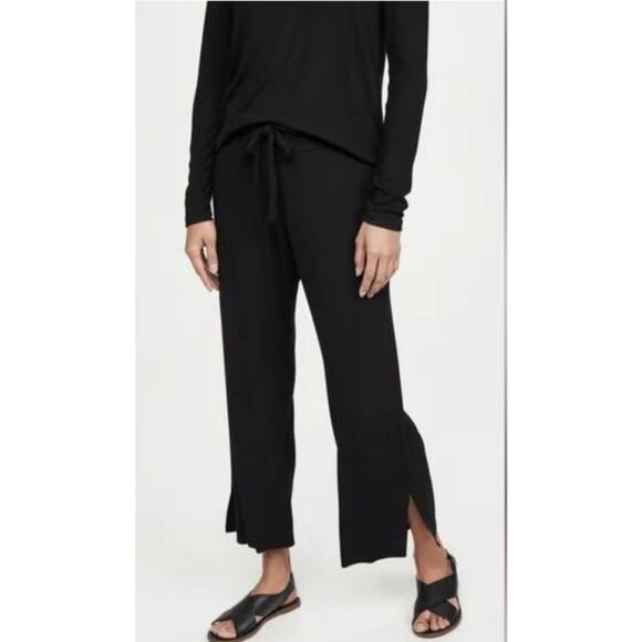 LNA Kismet Black Rib Split Hem Pant XS - Picture 2 of 9